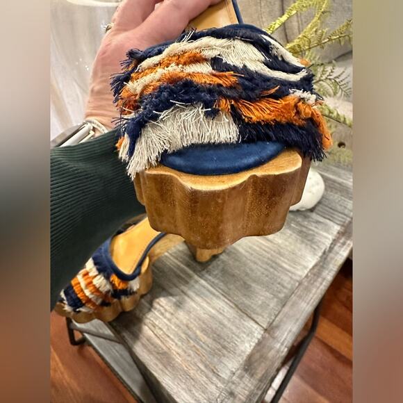 TORY BURCH Blue Alma Platform Sandal - Picture 8 of 16